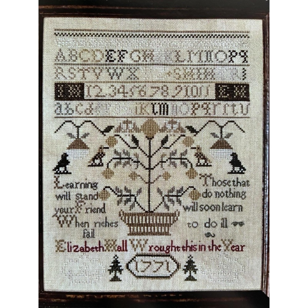 NeedleWorkPress Elizabeth Hall 1771 Cross Stitch Pattern Threads of History #3 *